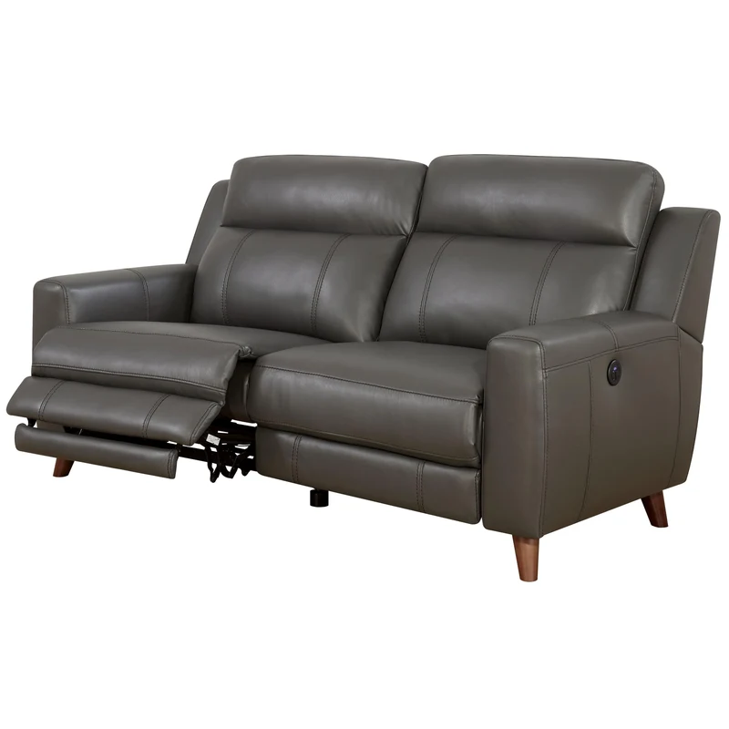 Furniture of America Rosalynn Power Reclining Leatherette Sofa CM6804-SF