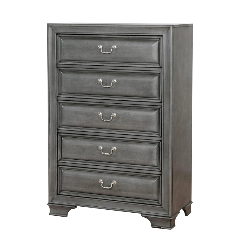 Furniture of America Brandt 5-Drawer Chest CM7302GY-C