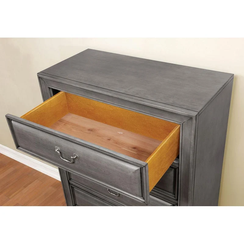 Furniture of America Brandt 5-Drawer Chest CM7302GY-C