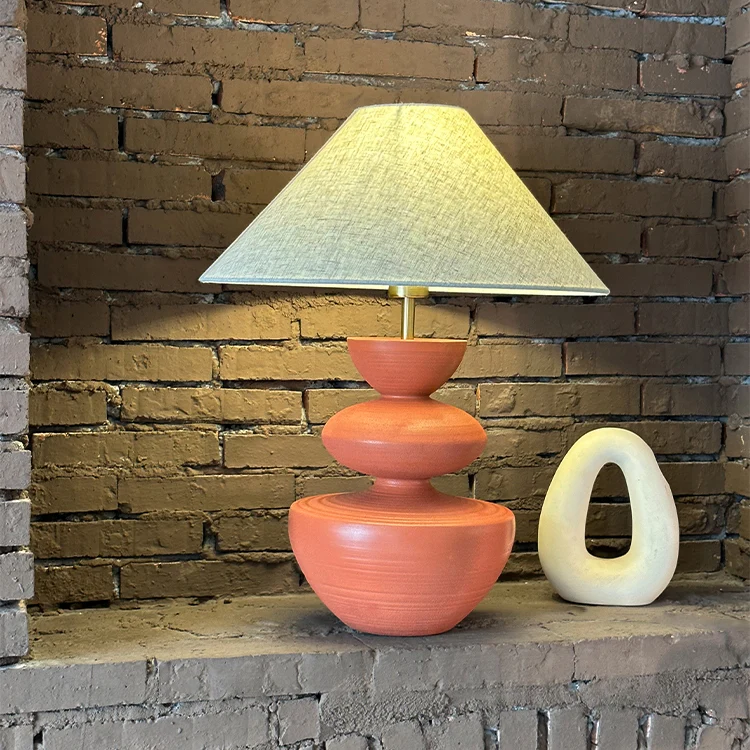 Traditional French Table Lamp – 1-Light Frustum Cone Design in Resin & Fabric for Bedroom