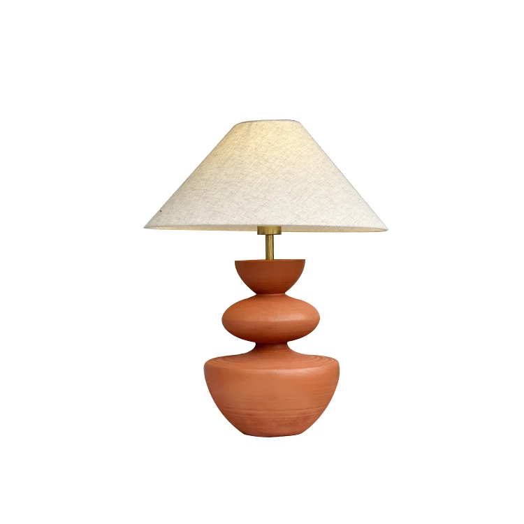 Traditional French Table Lamp – 1-Light Frustum Cone Design in Resin & Fabric for Bedroom