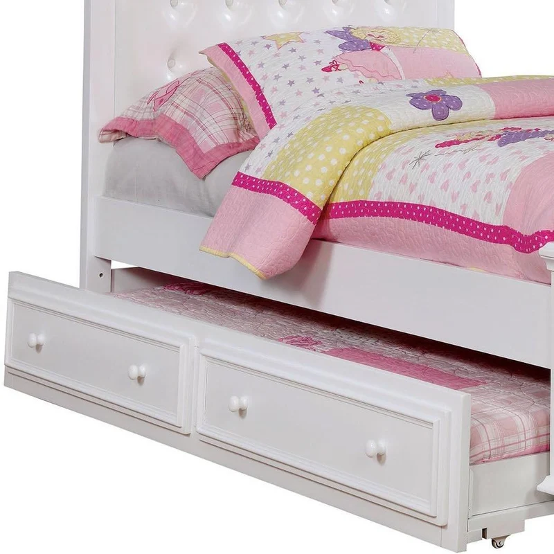 Furniture of America Kids Beds Trundle Bed CM7155WH-TR