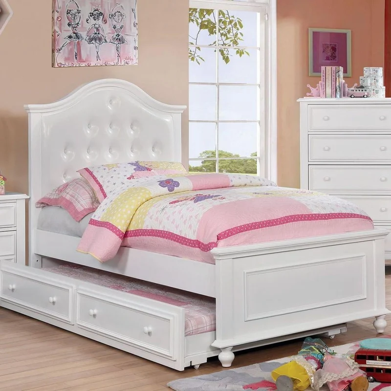 Furniture of America Kids Beds Trundle Bed CM7155WH-TR