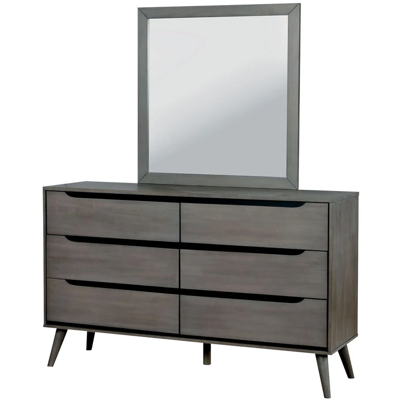 Furniture of America Lennart Dresser Mirror CM7386GY-M