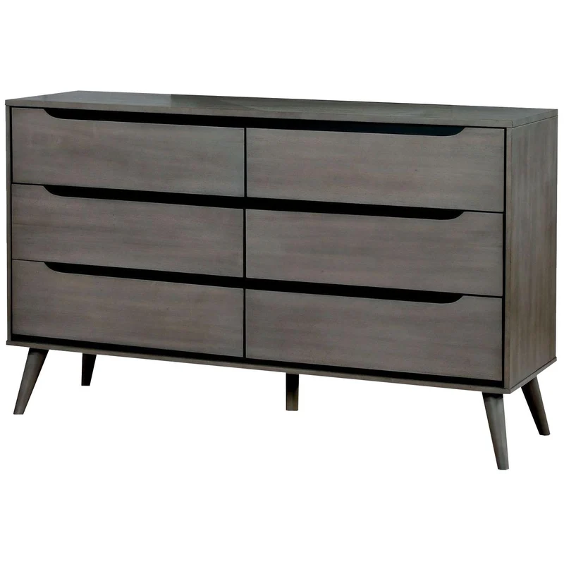 Furniture of America Lennart 6-Drawer Dresser CM7386GY-D