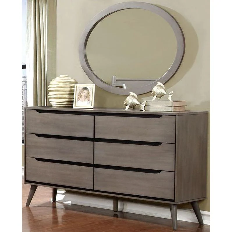 Furniture of America Lennart 6-Drawer Dresser CM7386GY-D