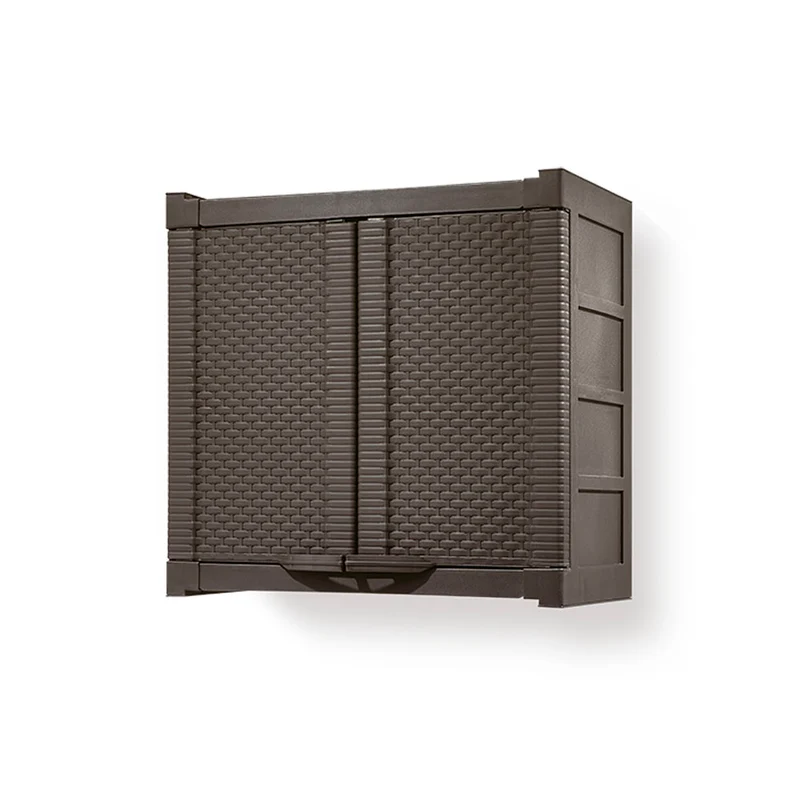 Armario Gabinete Doble Apariencia Rattan Wengue