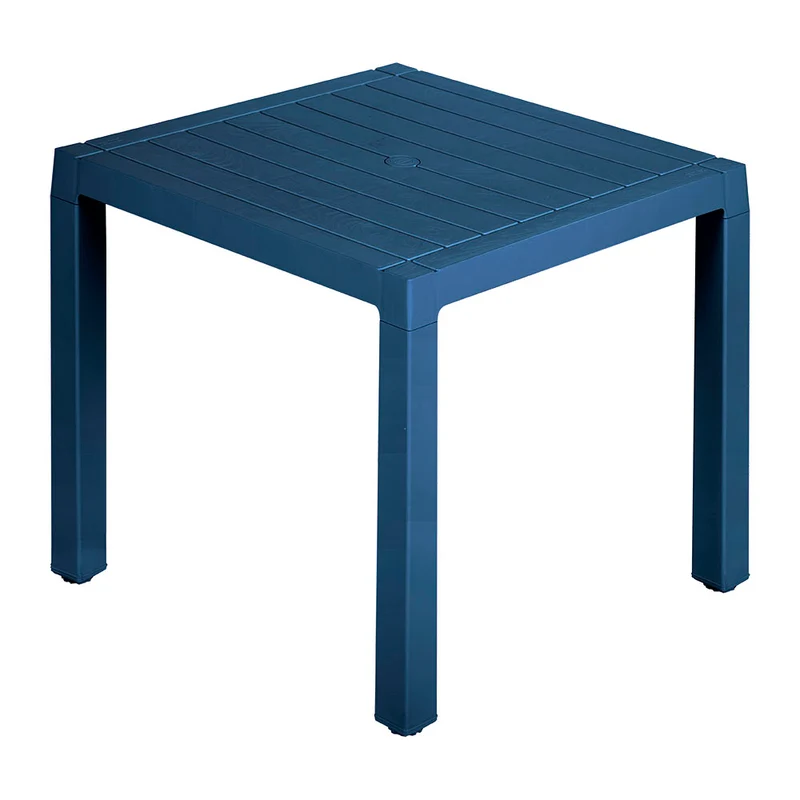 Combo Comedor Barú Trendy (1 Mesa + 4 Sillas con Brazos) Azul Petróleo