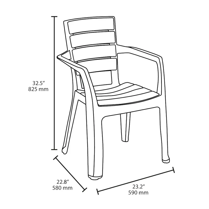 Combo Comedor Barú Trendy (1 Mesa + 4 Sillas con Brazos) Azul Petróleo
