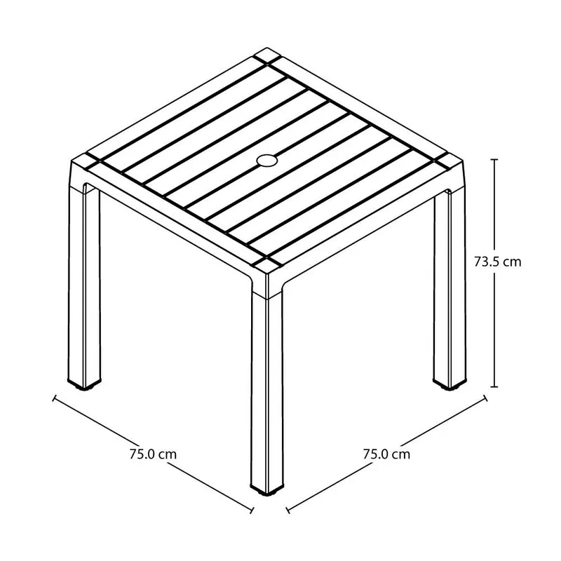 Combo Comedor Barú Trendy (1 Mesa + 4 Sillas con Brazos) Azul Petróleo