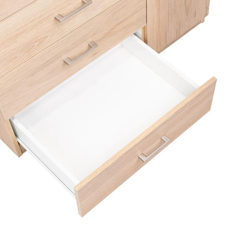 Organizador Barlovento, Beige y Blanco, con Cuatro Cajones y una Puerta