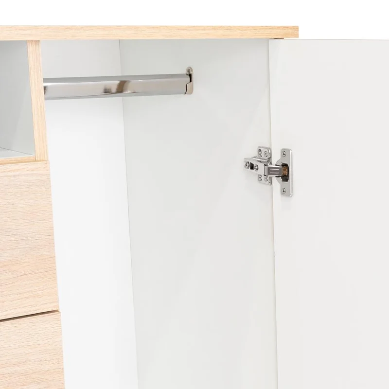 Organizador Barlovento, Beige y Blanco, con Cuatro Cajones y una Puerta