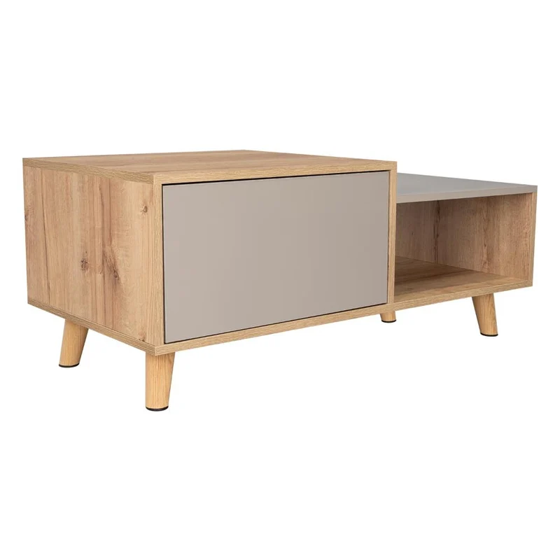Mesa de Centro Trueno, Café Claro y Cocoa, con Amplio Espacio Ideal para Ubicar Decoraciones