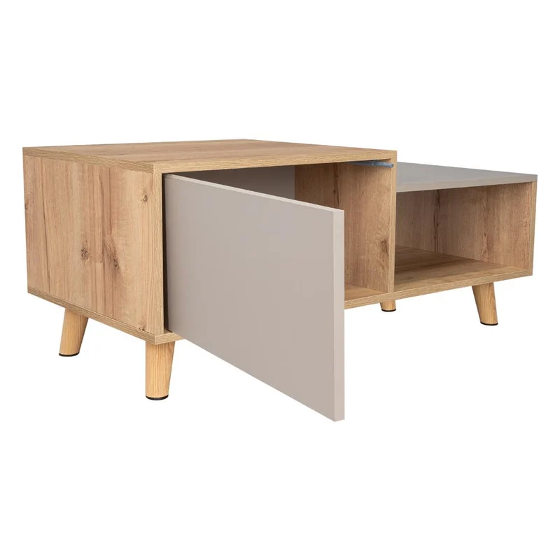Mesa de Centro Trueno, Café Claro y Cocoa, con Amplio Espacio Ideal para Ubicar Decoraciones