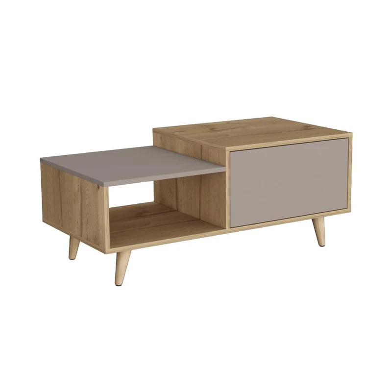Mesa de Centro Trueno, Café Claro y Cocoa, con Amplio Espacio Ideal para Ubicar Decoraciones