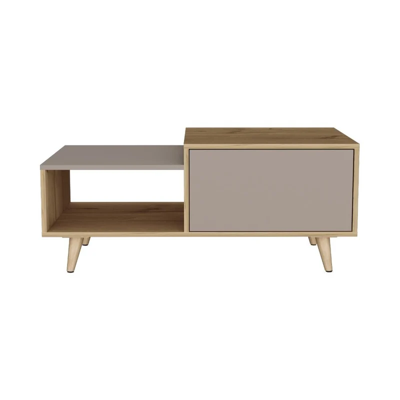 Mesa de Centro Trueno, Café Claro y Cocoa, con Amplio Espacio Ideal para Ubicar Decoraciones