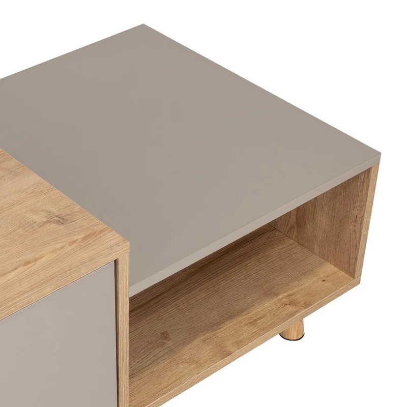 Mesa de Centro Trueno, Café Claro y Cocoa, con Amplio Espacio Ideal para Ubicar Decoraciones