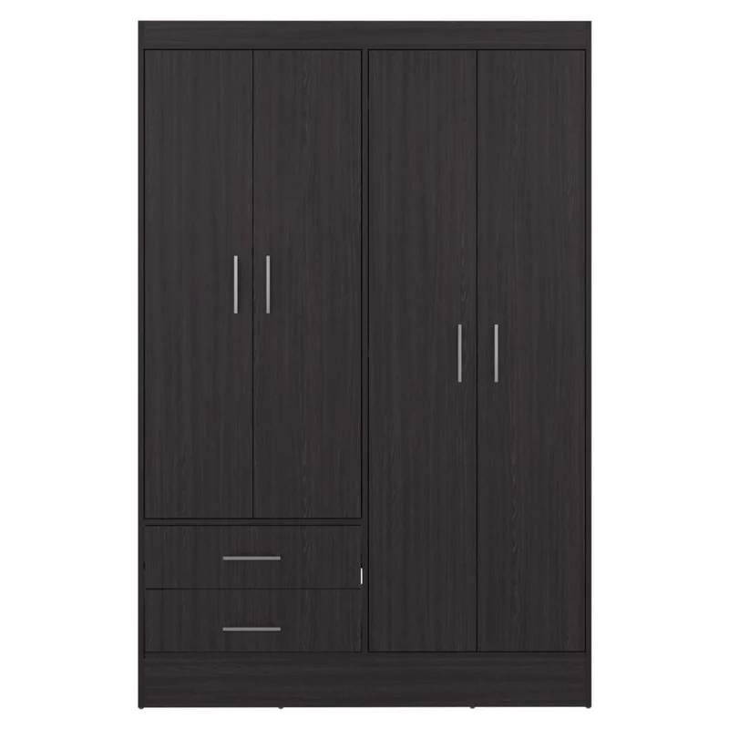 Closet Sarani, Wengue, Con 2 Cajones y 4 Puertas de Fácil Armado ZF