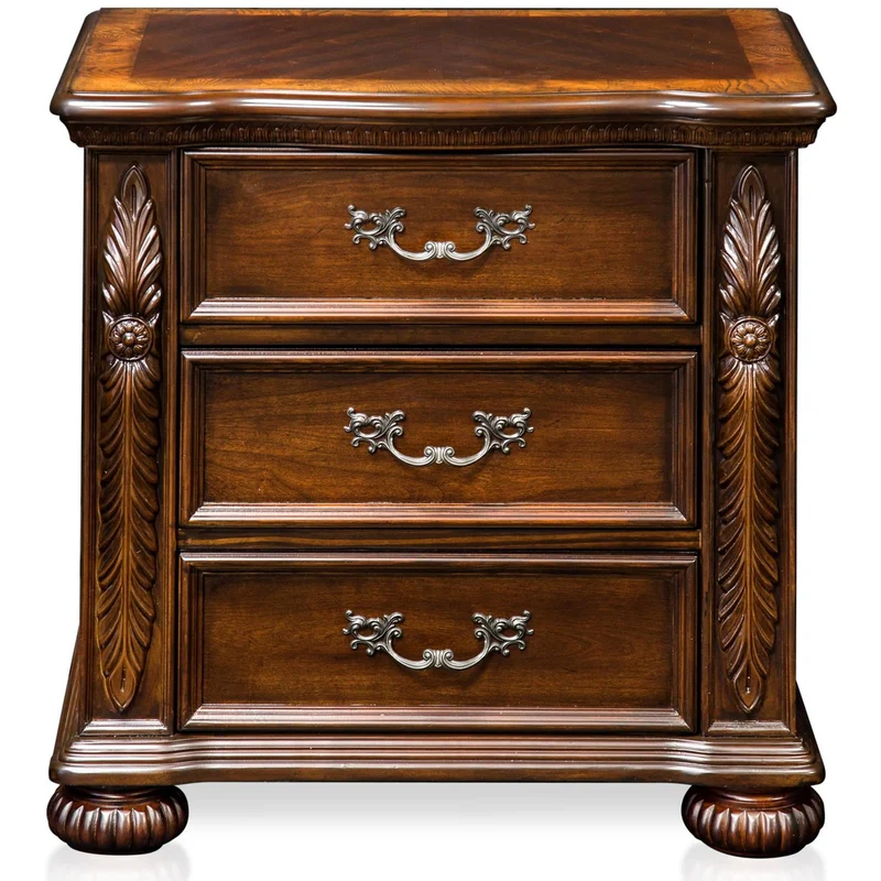 Furniture of America Arthur 3-Drawer Nightstand CM7587N