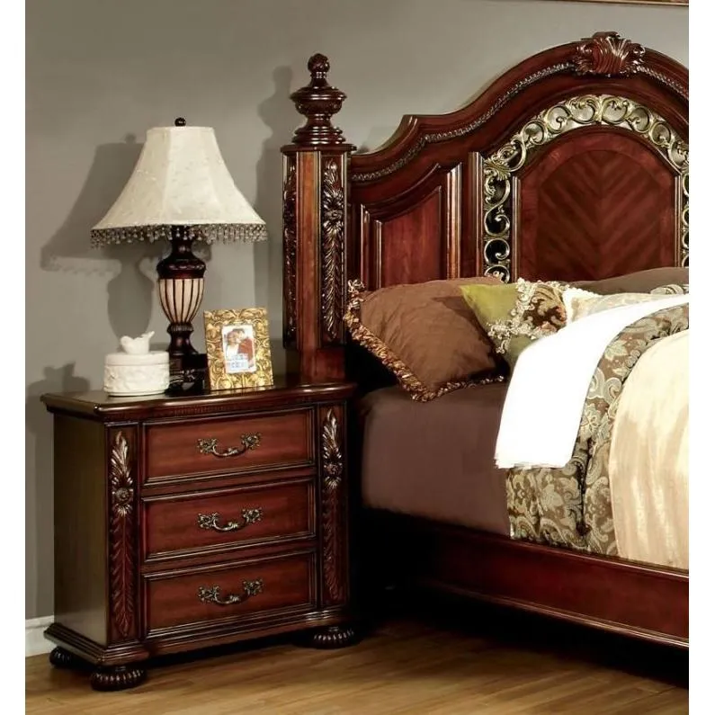 Furniture of America Arthur 3-Drawer Nightstand CM7587N