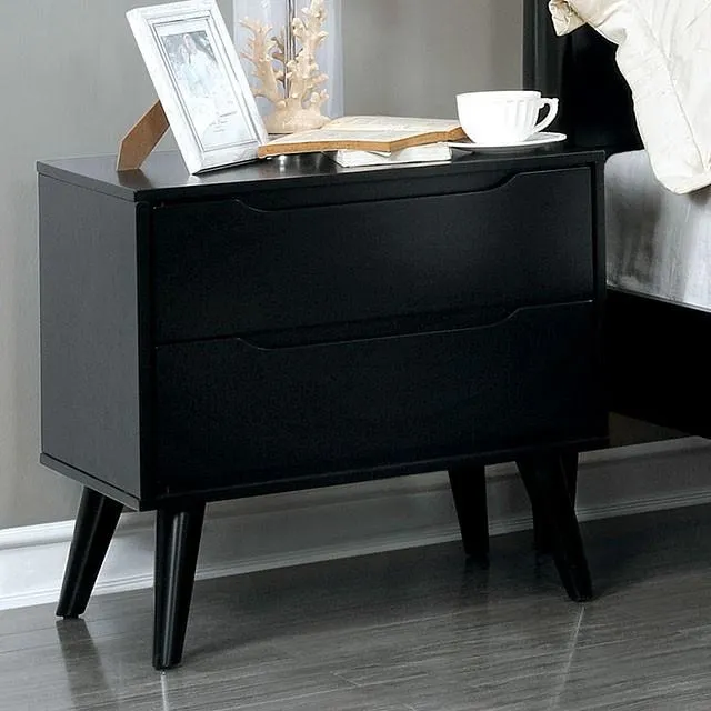 Furniture of America Lennart 2-Drawer Nightstand CM7386BK-N