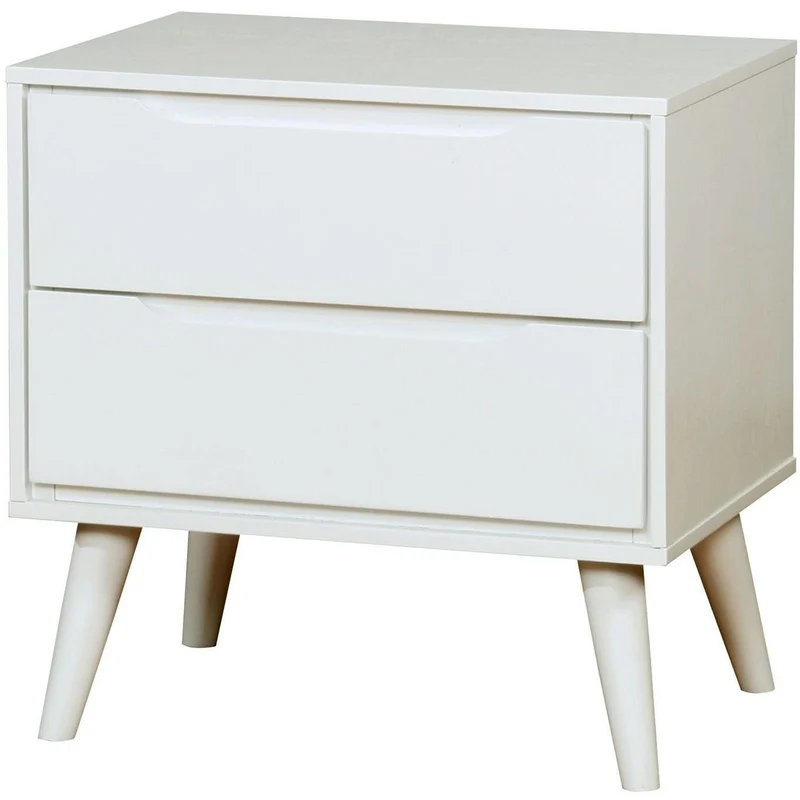 Furniture of America Lennart 2-Drawer Nightstand CM7386WH-N