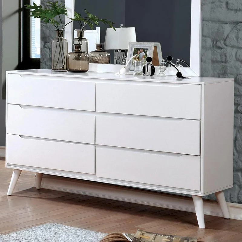 Furniture of America Lennart 6-Drawer Dresser CM7386WH-D