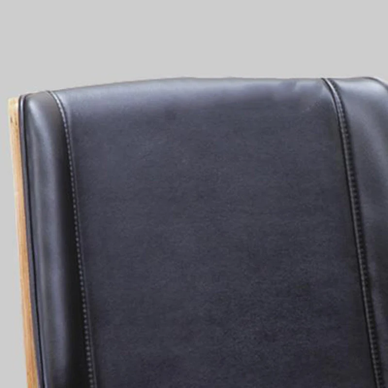 Contemporary Nordic Square Faux Leather Plywood Steel Desk Chair Backrest Swivel For Home Office