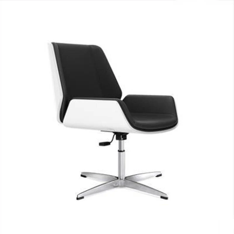Contemporary Nordic Square Faux Leather Plywood Steel Desk Chair Backrest Swivel For Home Office