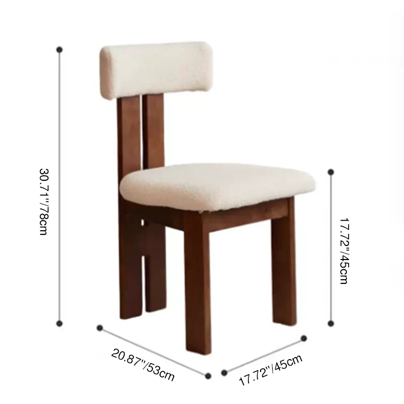 Contemporary Scandinavian Semi-round Rubberwood Cotton Linen High Resilience Sponge Dining Chair Backrest For Dining Room