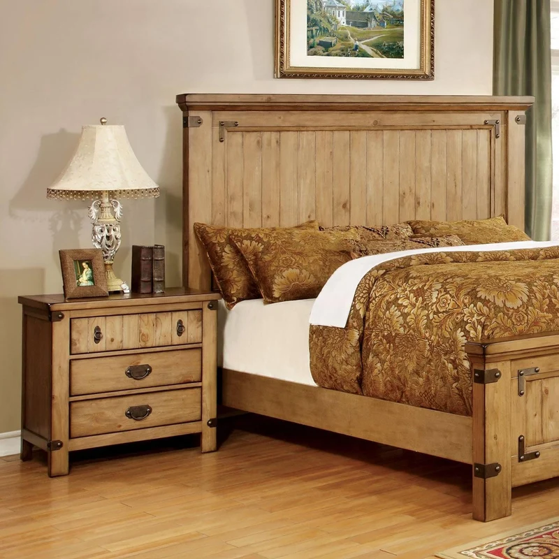 Furniture of America Pioneer 3-Drawer Nightstand CM7449N