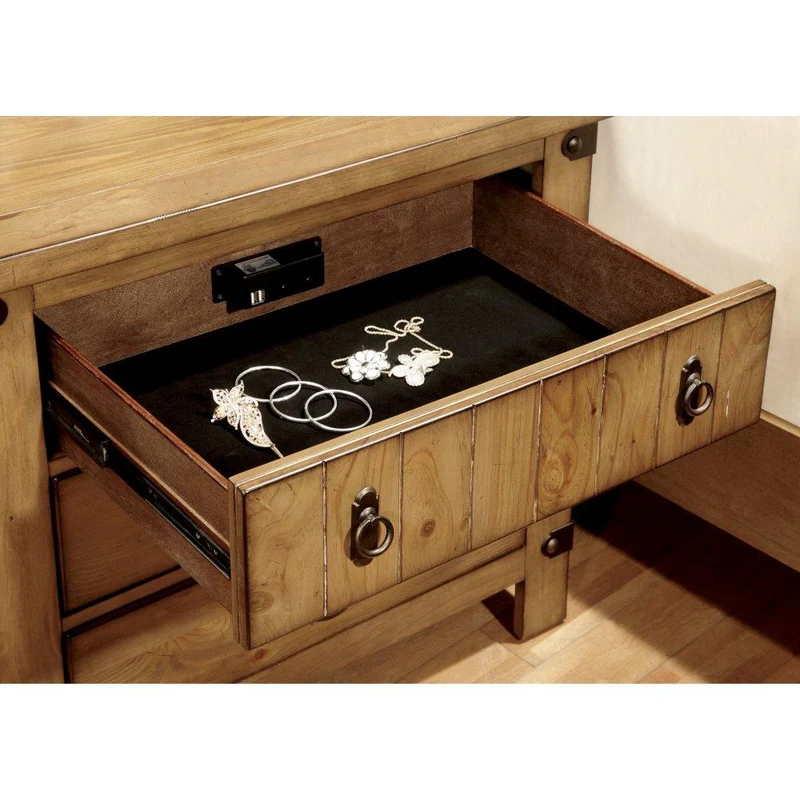 Furniture of America Pioneer 3-Drawer Nightstand CM7449N