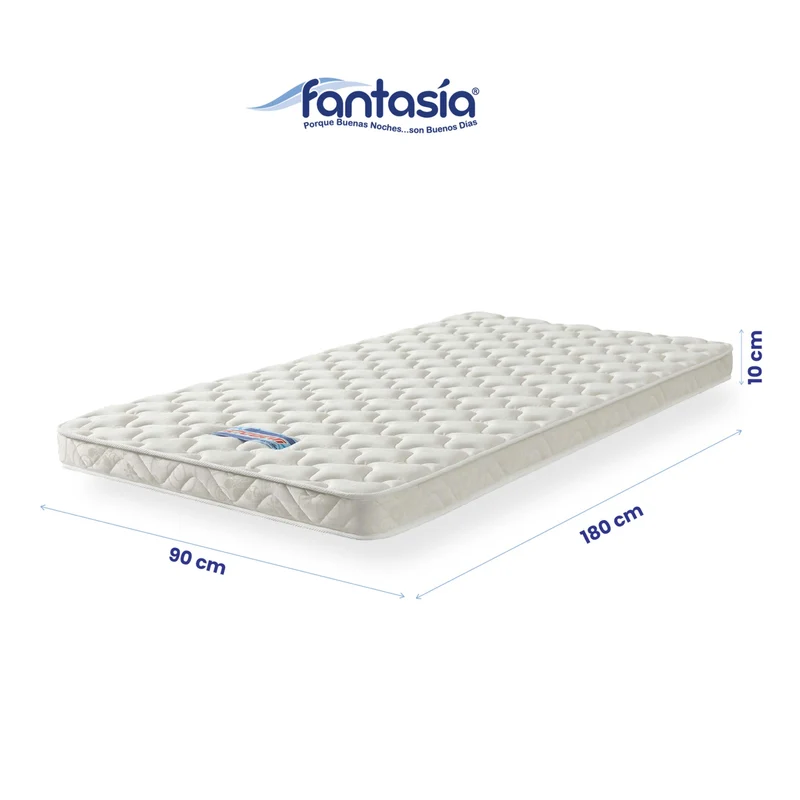Colchóneta Juventi Sin Resorte de 90X180X10 Cm Marca Fantasía