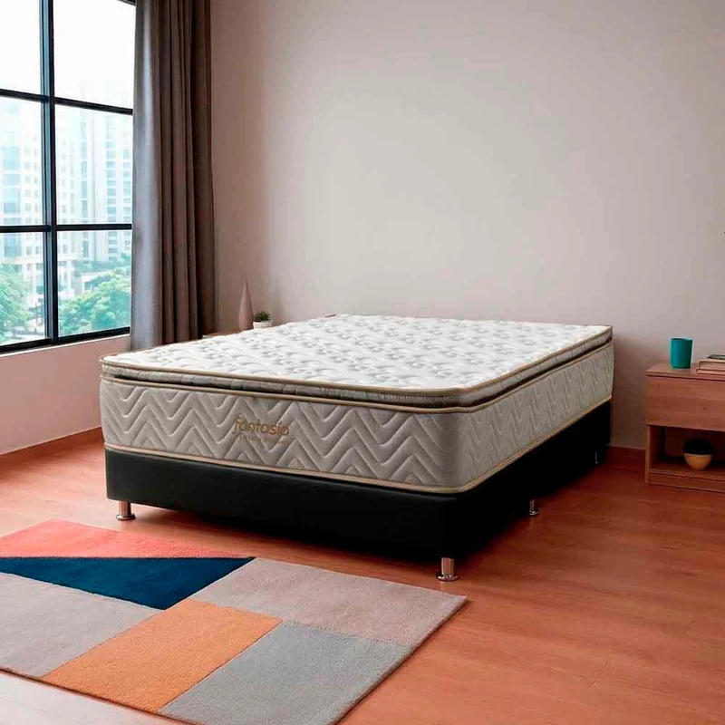Colchón Litium Con Resorte Pillow 160X190 Cm Marca Fantasía Marca Fantasía
