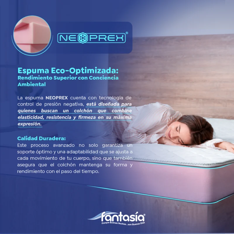 Combo Colchón Litium 120X190 Cm + Base Cama Lino Cafe + Almohada Economica + Protector Damasco Marca Fantasía
