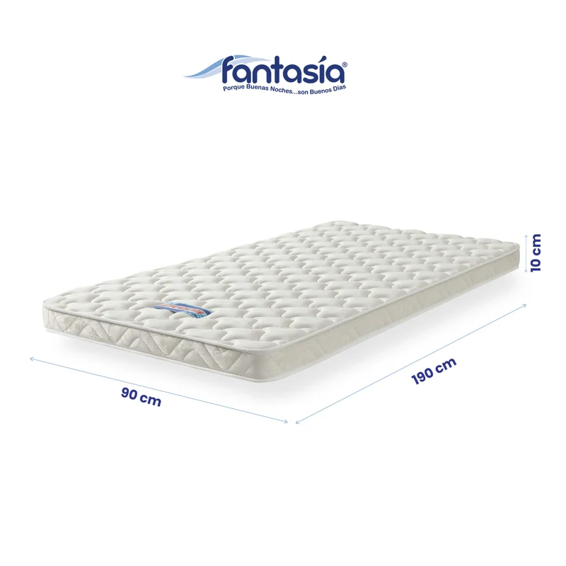 Colchóneta Juventi Sin Resorte de 90X190X10 Cm Marca Fantasía