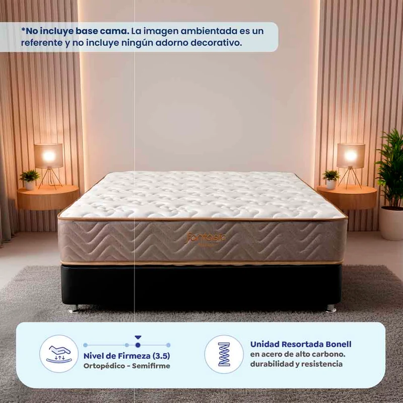 Colchón Litium de 100X190 Cm Marca Fantasí Marca Fantasía