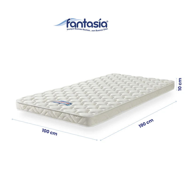 Colchóneta Juventi Si Resorte de 100X190X10 Cm Marca Fantasía Marca Fantasía
