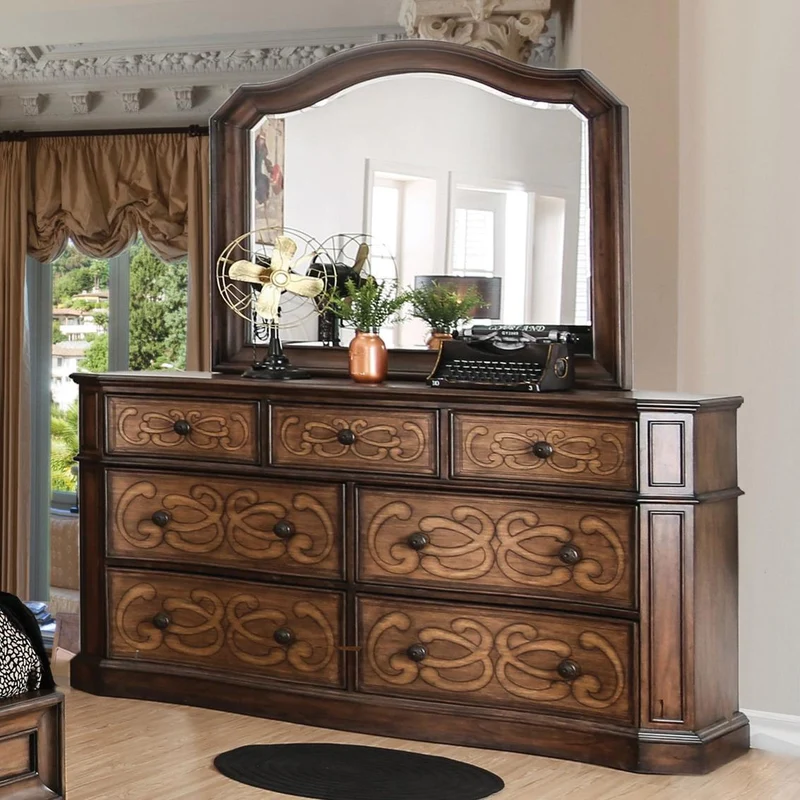 Furniture of America Emmaline Dresser Mirror CM7831M
