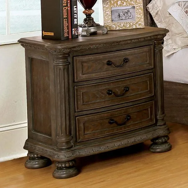 Furniture of America Persephone 3-Drawer Nightstand CM7661N