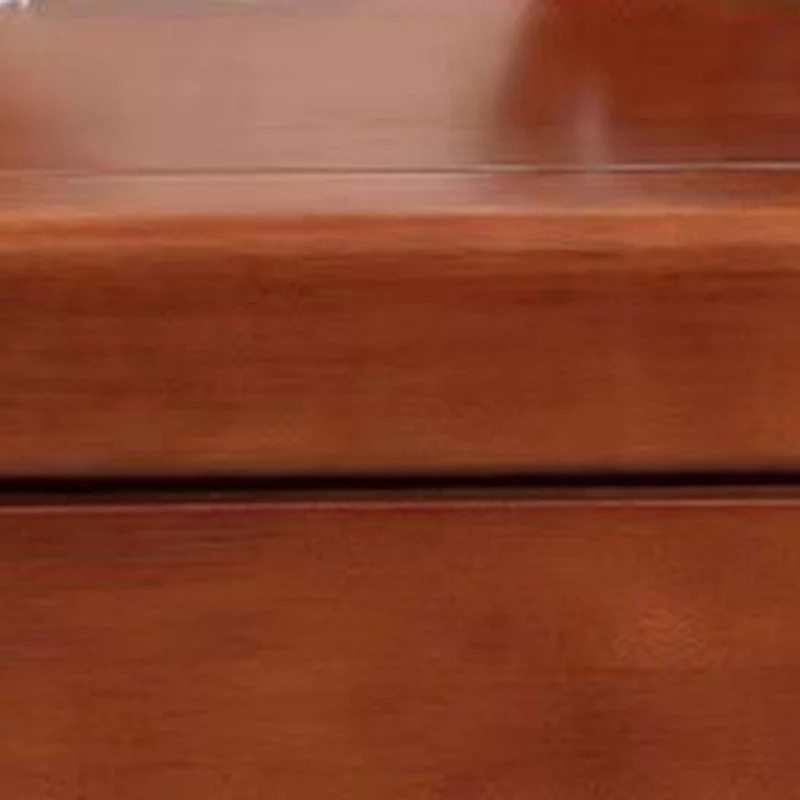 Modern Minimalist Square Rubberwood Plywood Nightstand 2-Drawer For Bedroom