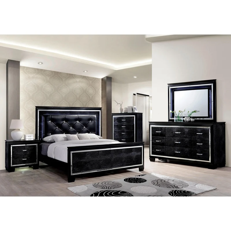 Furniture of America Bellanova Dresser Mirror CM7979BK-M
