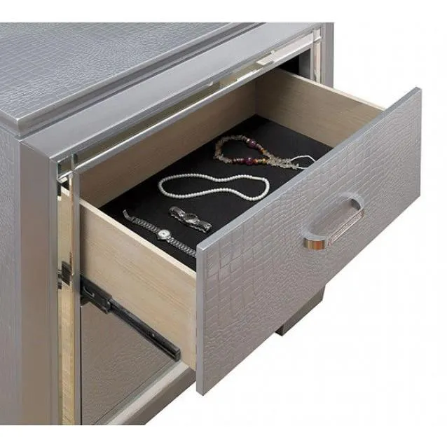 Furniture of America Bellanova 2-Drawer Nightstand CM7979SV-N
