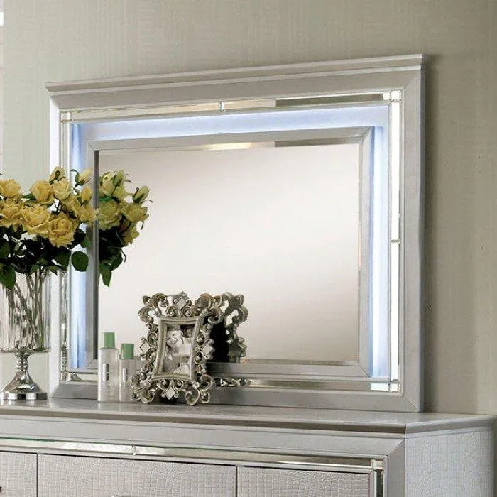 Furniture of America Bellanova Dresser Mirror CM7979SV-M