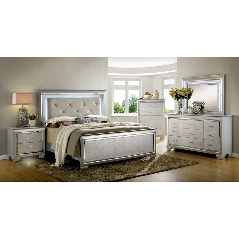 Furniture of America Bellanova 5-Drawer Chest CM7979SV-C