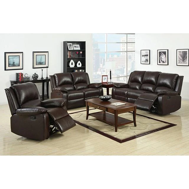 Furniture of America Oxford Reclining Leatherette Sofa CM6555-S