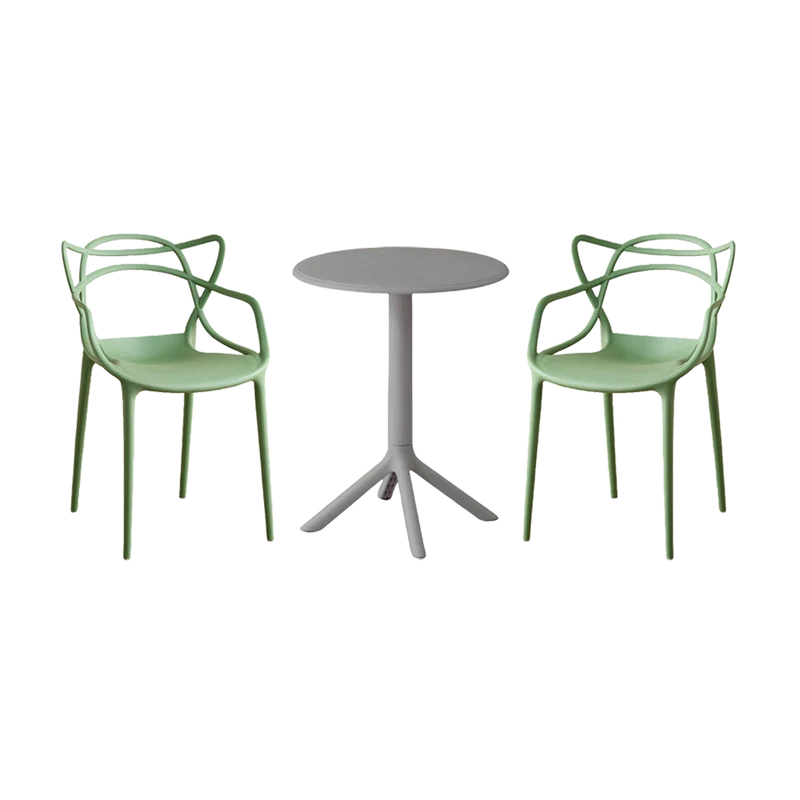 Combo Vivo, Incluye Mesa Redonda y 2 Sillas en Color Verde