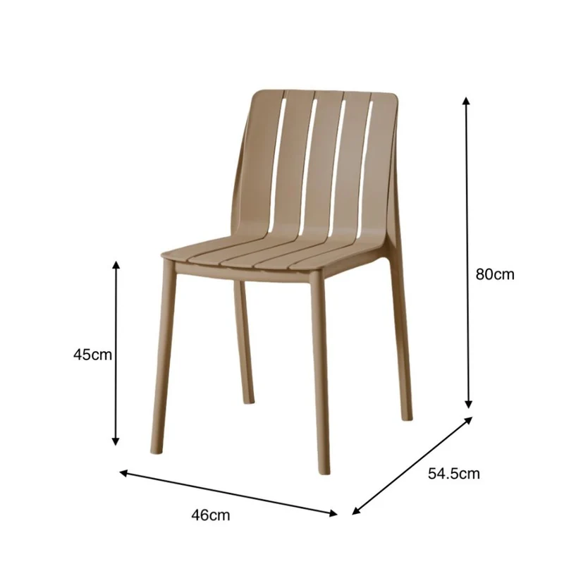 Combo Tribo, Incluye Comedor y 4 Sillas con Espaldar en Color Taupe