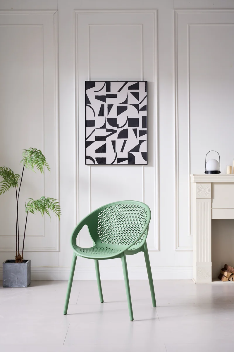 Combo Tres Silla Selva con Brazos, Color Verde Olivo, Gris y Negro