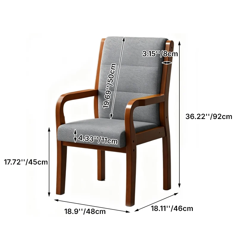 Modern Luxury Rectangular Plywood Rubberwood Fabric PU Leather Chair Backrest Armrest For Living Room